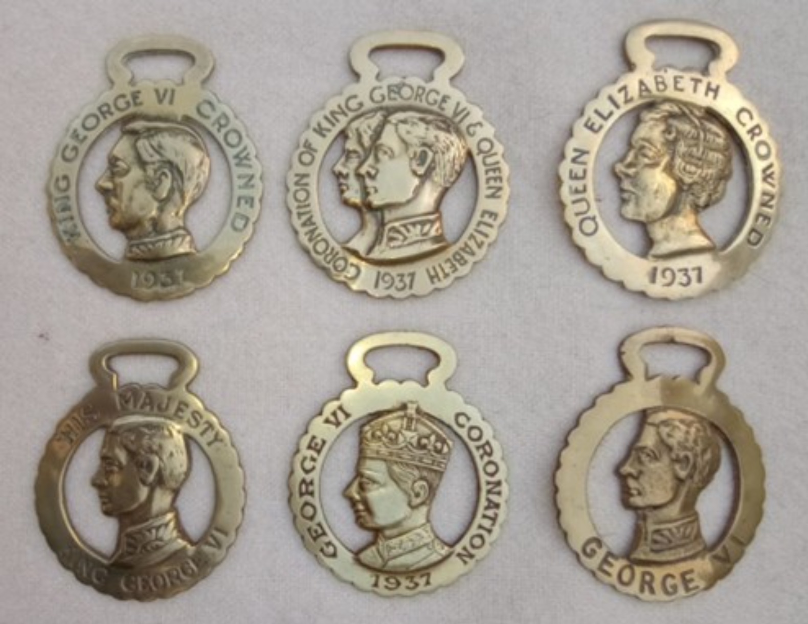 Queen Elizabeth Crowned brass